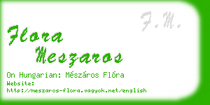 flora meszaros business card